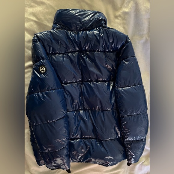 Michael Kors glossy blue puffer jacket men’s - Picture 2 of 6